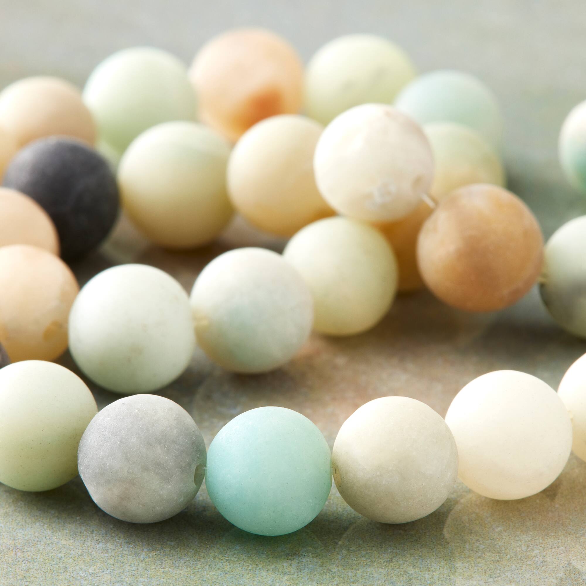 Matte Amazonite Round Beads, 8mm by Bead Landing™